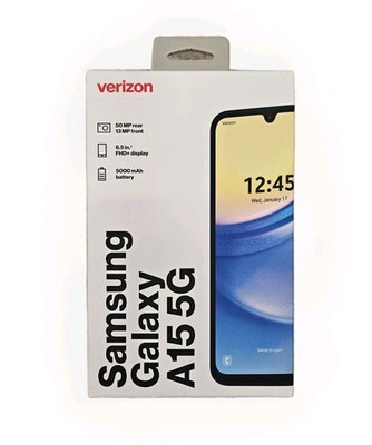 @ Verizon Samsung Galaxy A15 5G 4GB/64GB Prepaid Black Smart Phone SM-A156U   