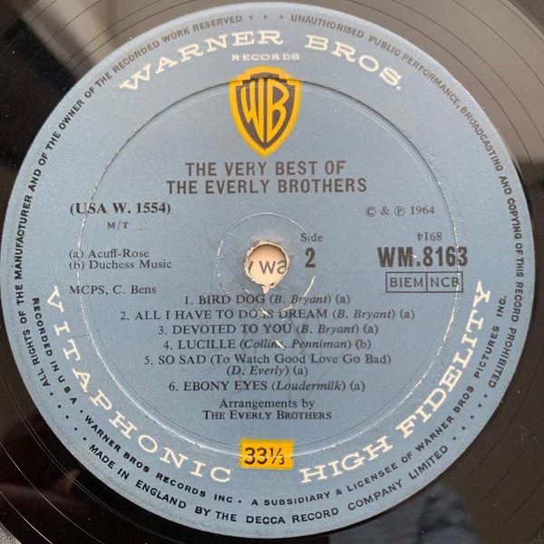 Everly Brothers - The Very Best Of The Everly Brothers (LP) (Very Good Plus (VG+ Foto 4 de 4