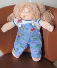 VTG Coleco CABBAGE PATCH 16" GIRL  Wheat Hair w/pigtails, Green Eyes  1985