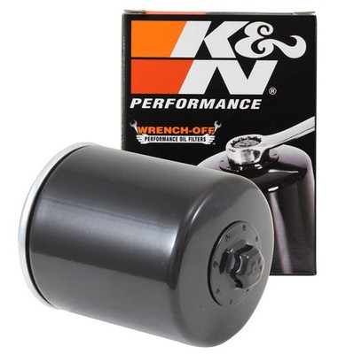 K&N Powersports Ölfilter - Spin-On 75x94mm kompatibel mit Single, schwarz 