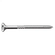 Wood Screw, #9, 3-1/4 In, Zinc Yellow Steel Flat Head Torx Drive, 200 Pk,