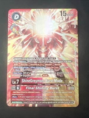 ShineGreymon: Burst Mode BT25-104 SEC - Alt Art - Dual Revolution - Digimon TCG