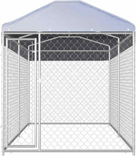 -Canile,Gabbia,Box Cane,Per Esterno,In Acciaio,Con Tetto,Gabbia Grande Cani Acci