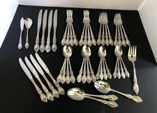 46pc Set Oneida WORDSWORTH Stainless Glossy Flatware USA