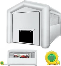 Inflatable Spray Paint Booth Painting Tent 13x8.2x8.2Ft & 750W Blower Waterproof