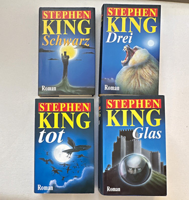 Stephen King-Schwarz,Drei,tot,Glas  Bertelsmann Seltene Ausgabe Deutsch