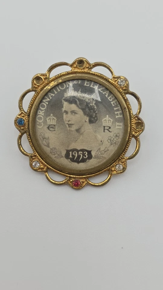 Queen Elizabeth II 1953 Coronation Brooch Missing Stones And Broken Pin - Image 2 of 4