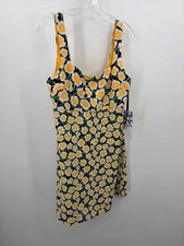 Diane Von Furstenberg Target Yellow Size 8 Floral Short Sleeveless Dress