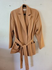 Women's size 16 Calvin Klein Tan Blazer Belted at waist