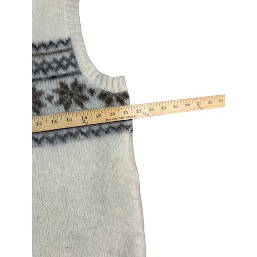 ICESHEEP Vest XL Pure New Wool Iceland Made Vintage Sweater Knit Sleeveless Top - Picture 4 of 6