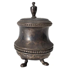 COVER ONLY Vintage Ronson Varaflame Empire Table Lighter Cover Silver Plate 60's