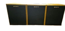 3 Sony Woodgrain Speakers SS-U11 40W 8 Ohm Bookshelf Speakers