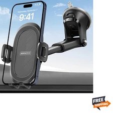 Waterproof Car Phone Holder with Sticky Gel - Adjustable Arm & Quick Release