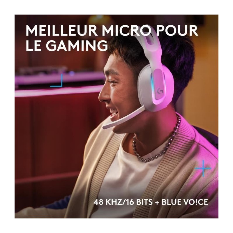 Casque gamer Logitech G G522 avec autonomie 29h et micro reduction bruit