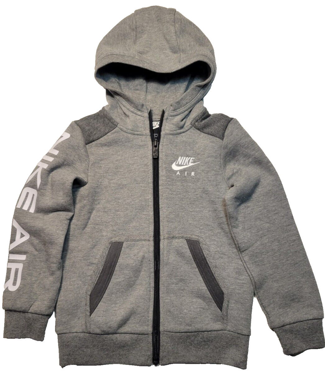 Nike Air Full-Zip Hoodie Little Kid's Grey Carbon Heather 86H594-GEH Size  $55