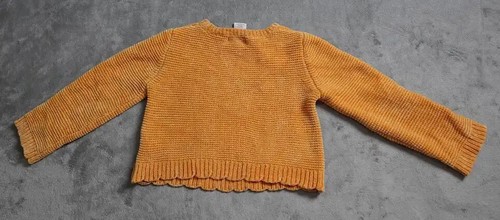 Tommy Bahama Cable Knit Sweater Girls 7/8 M Yellow Pullover Long Sleeve Travel! - Picture 5 of 6