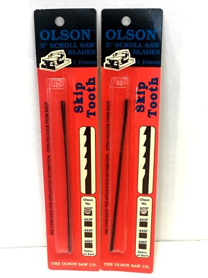2 DOZEN OLSON #440 FINE  SKIP TOOTH  5'' SCROLL BLADE for thin stock to 