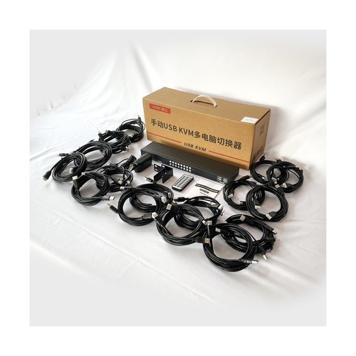 16 Port KVM Switch HDMI, 4K@30Hz HDMI Rack Mount KVM Switch w/ 16 Pcs KVM Cab... - Picture 7 of 7