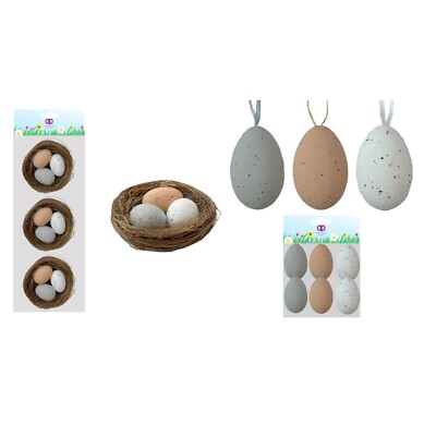 Deko Nest & gesprenkeltes Ei Ostern Basteln - Eier oder Nester zum Aufhängen