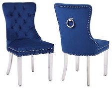 Velvet Dining Chairs with Knocker/Ring Back Upholstered Seat 1, 2, 4, 6 Chairs