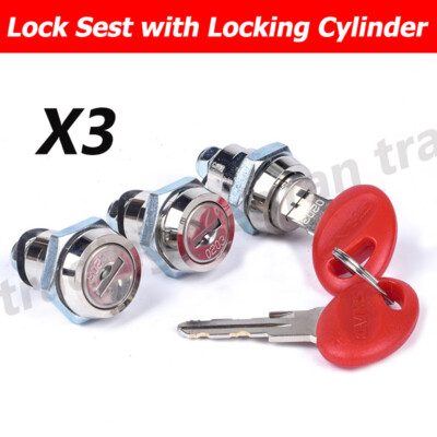 Shad Lock Set with 3 × Locking Cylinder for Shad Top Case SH23 - SH48 SH39 SH34