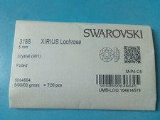 Original Swarovski factory pack Crystal 3188 Xirius Lochrose 5 mm pack 720 pcs