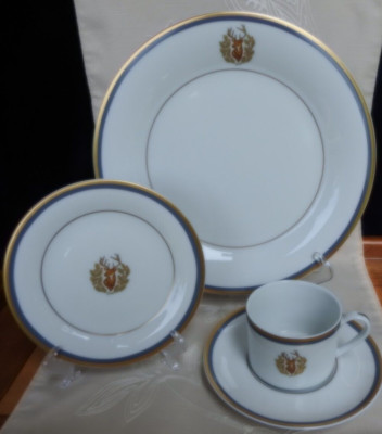 PICKARD Charlotte Moss Stag Dinner Plate B & B Plate Flat Cup & Saucer