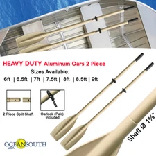 Oceansouth Heavy Duty Oars Split Shaft with Oar Locks