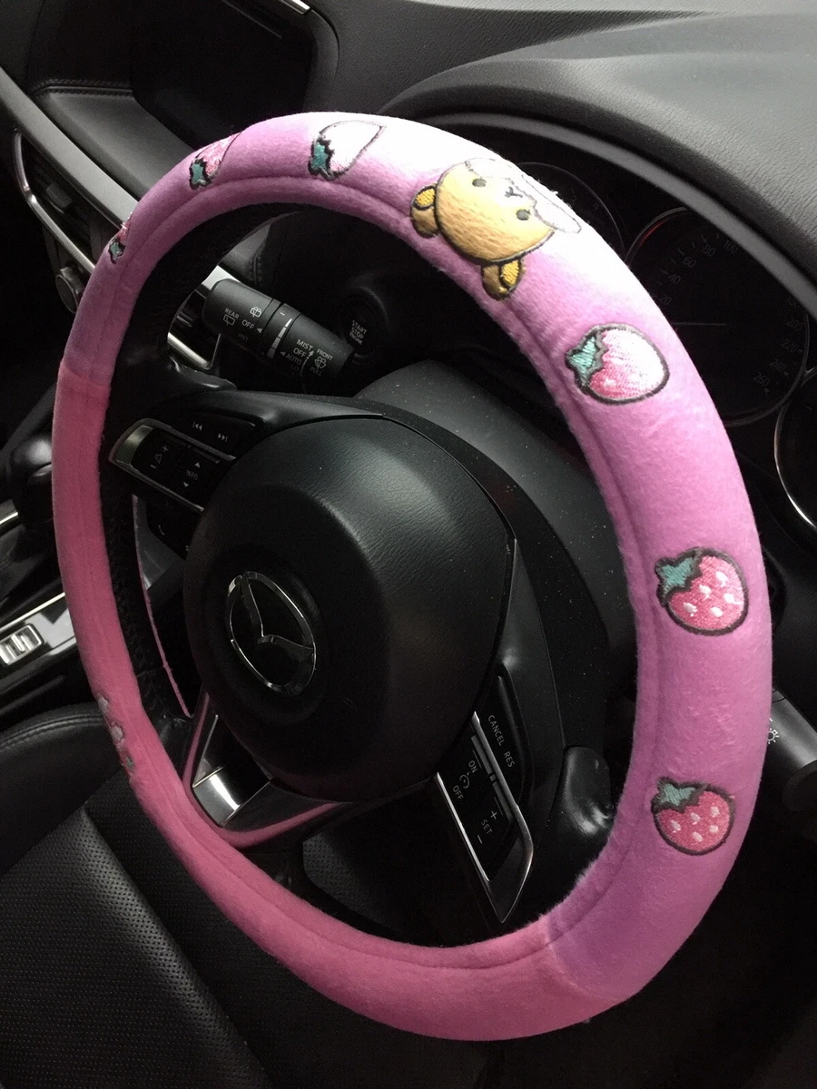 Rilakkuma Korilakkuma Car Truck Steering Wheel Cover Pink Fabric