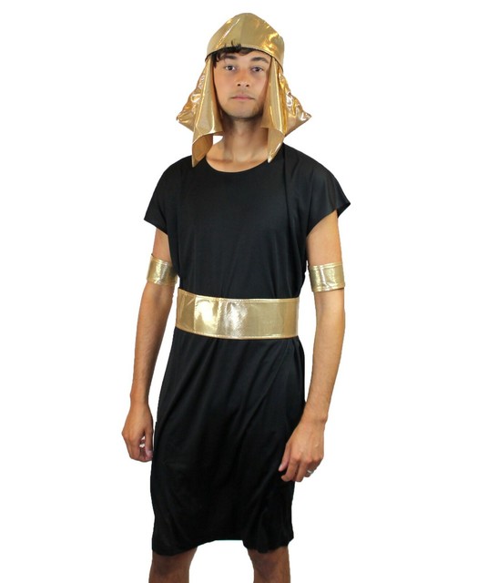 Cosplay Pharaoh Adult Mens Egyptian Costume Halloween Fancy Dress Tunic