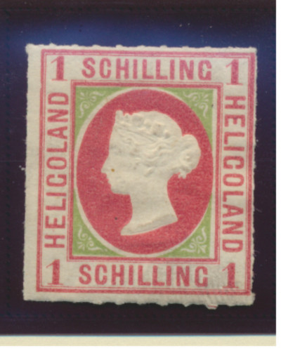 Heligoland Stamp Scott #2, Mint Heavily Hinged, Nice Looking Reprint Heligoland Stamp Scott #2, Mint Heavily Hinged, Nice Looking Reprint