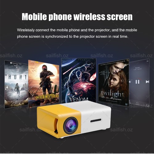 Mini Projector HDMI USB LED HD 1080P Home Cinema Portable Pocket Projector Party - Picture 8 of 22