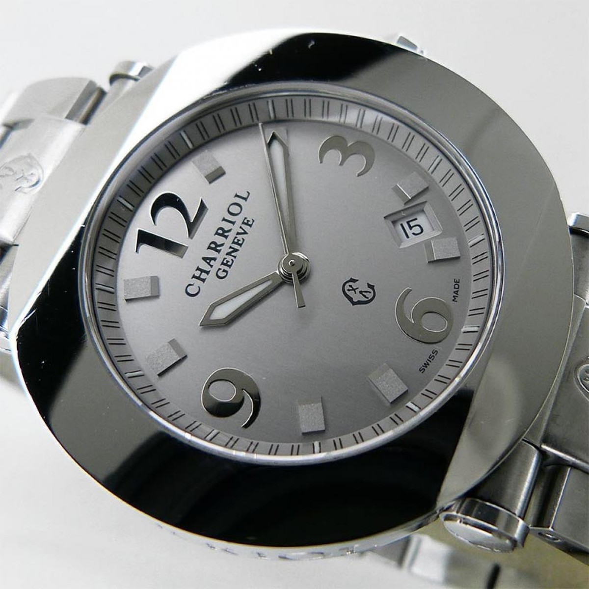 CHARRIOL Watch CCR38 Columbus Silver dial Quartz 38mm Date SS Mens