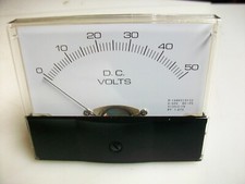 0 - 50  V. Dc.   Panel METER  NEW   4