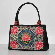 Artful & Charismatic Purse Bag -Embroidered Details Tote, Handbag ✨Brand New
