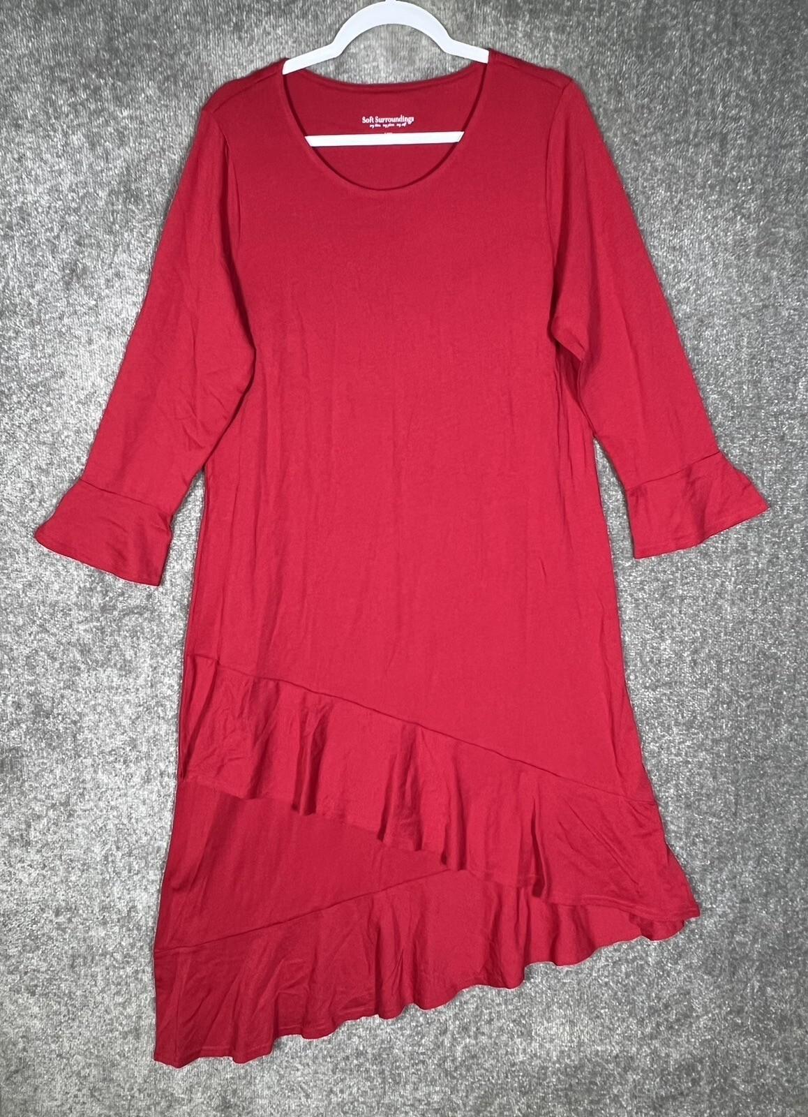 Soft Surroundings Lucia Solid Flounce Asymmetrica… - image 1