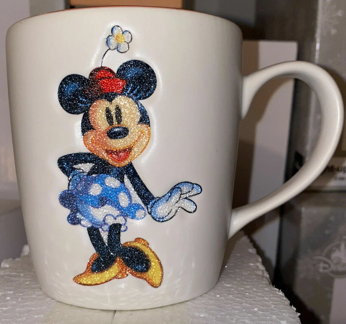 Becher Tasse MINNIE MAUS BEADS Disneyland Paris Disney Glitter