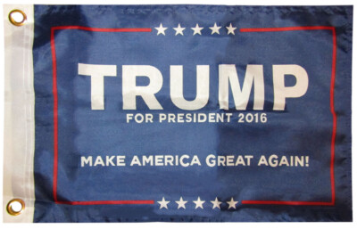 12x18 Trump For President Make American Great Again! Blue 12''x18'' Grommets 2016