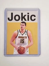 Nikola Jokic Artist Signed Basketball Art Card 1/10