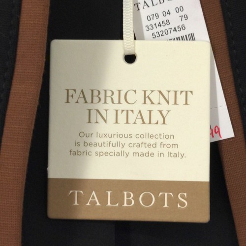Talbots Tipped Jacket Womens 2 Black Brown Trim Italian Luxe Knit Career - Picture 6 of 8