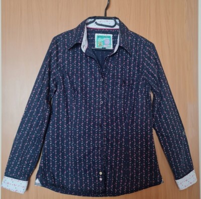 Miss America Damen Bluse Blau Langarm Gr. S Top Zustand wie neu