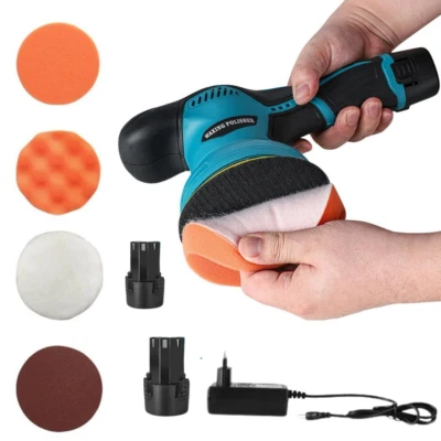 LUCIDATRICE AUTO ORBITALE, KIT PROFESSIONALE CON 2 BATTERIE 8 VELOCITA REGOLABIL