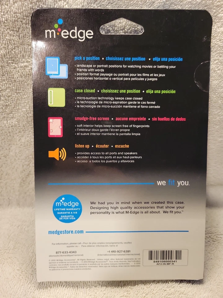 NEW sealed M-Edge Profile Slim Case For Kindle Fire HD Cover Red - Image 2 of 2