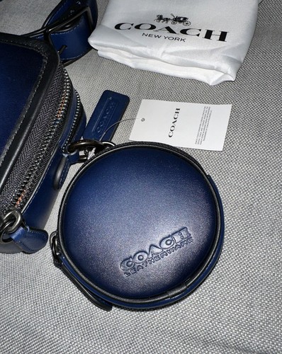 Coach Charter Tracolla con Marsupio - Pelle Conciata a Guanto Blu Profondo Nuova con etichette cm370 - Foto 2 di 13