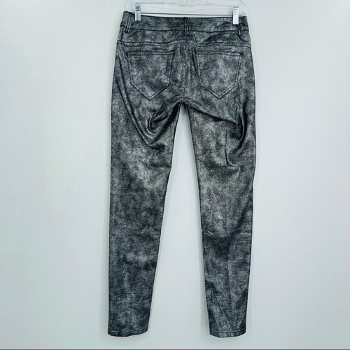 VS Siren Metallic silver skinny pants shiny Victoria’s Secret New women's size 4 - Picture 4 of 11