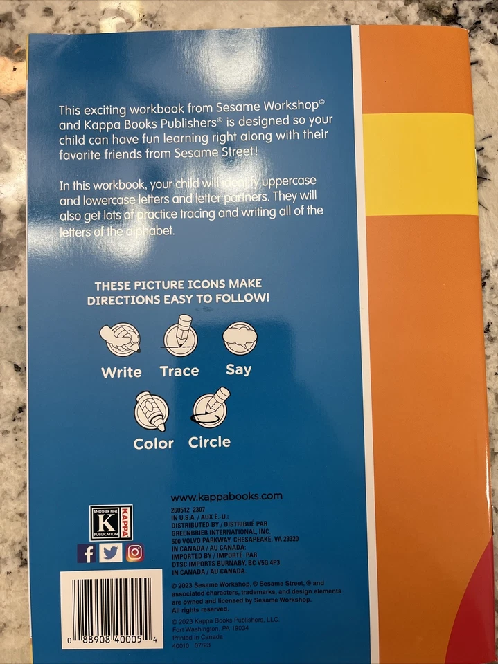 Sesame Street Alphabet Educational Workbook - Image 2 of 3