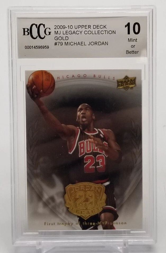 2009-10 Upper Deck MJ Legacy Collection Gold MICHAEL JORDAN BCCG 10 Mint + #79 - Image 2 of 4