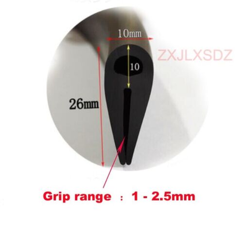 1 Meter U Channel Rubber Seal Strip Edge Trim Car Door Edge Guard Door Gasket - Picture 8 of 20