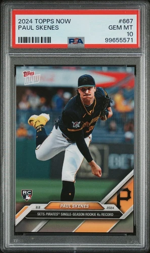 2024 TOPPS NOW #667 PAUL SKENES Pirates PSA 10