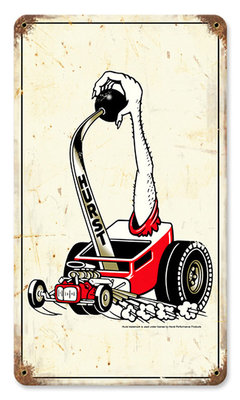 Original HURST Floor Shift Hairy Arm Hot Rod Car Retro Sign Blechschild Schild